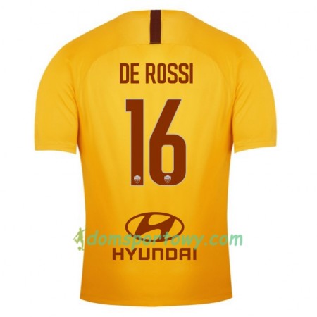 Koszulka AS Roma De Rossi 16 Trzeci Koszulki Piłkarskie 2018-2019 Krótki Rękaw